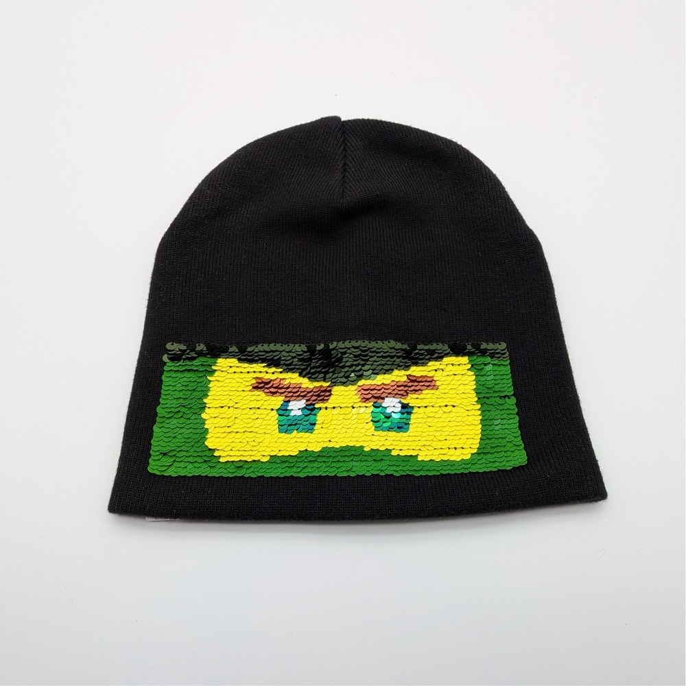 H&M / Lego Ninjago Flippable Sequin Beanie 4-8Y Lloyd Green Ninja - Blue Ninja